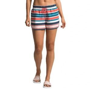 The North Face Class V Shorts Size Medium Flashdry Striped Blue Coral 100% Nylon
